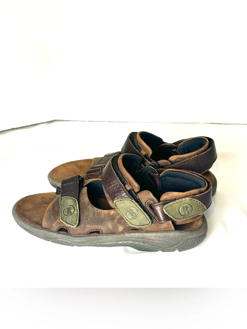 Clarks Brown Leather Adjustable Strap Sandals